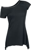 Chain Neckline Shirt, Black Premium by EMP, Camiseta