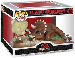 Figura vinilo Dr. Sattler with triceratops (POP! Moment) 1198, Jurassic Park, ¡Funko Pop!