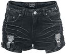 Shorts Vintage con Adornos, Rock Rebel by EMP, Pantalones cortos