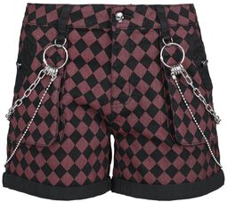 Checkerboard Shorts, Rock Rebel by EMP, Pantalones cortos