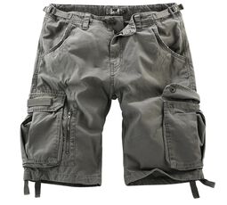 Army Vintage Shorts, Black Premium by EMP, Pantalones cortos