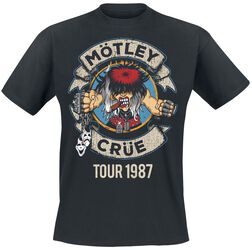 Banner Allister Tour 1987, Mötley Crüe, Camiseta