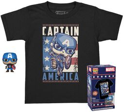 Captain America - Pocket Pop! & Camiseta, Capitán América, ¡Funko Pop!