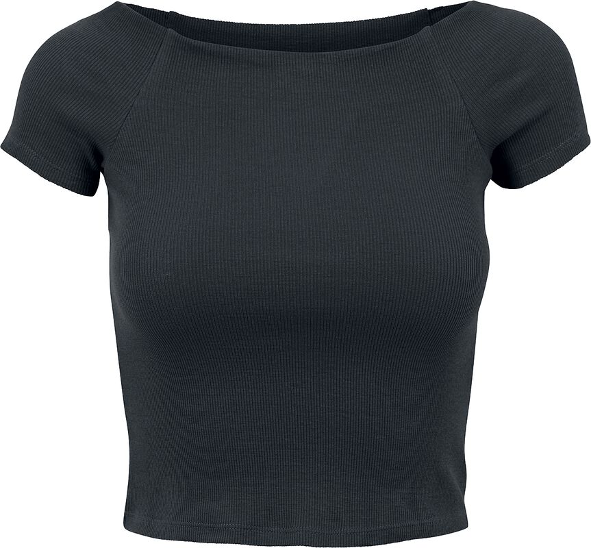 Camiseta Mujer Acanalada de Hombros al Aire