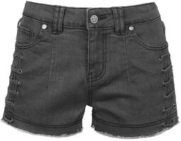 Shorts grises con cordones, Black Premium by EMP, Pantalones cortos