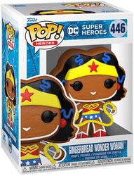 Figura vinilo DC Christmas - Gingerbread Wonder Woman no. 446, Wonder Woman, ¡Funko Pop!