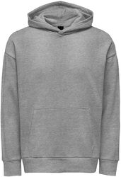 22026661 Light grey melange, ONLY and SONS, Sudadera con capucha