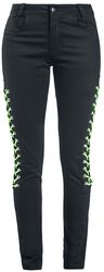Skarlett - Black Jeans with Neon-Coloured Lacing