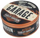Garage - Round Storage Tin, Harley Davidson, Caja de almacenamiento