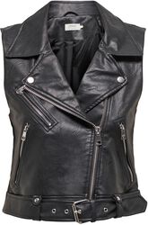 Onlvera Faux Leather Waistcoat, Only, Chaleco