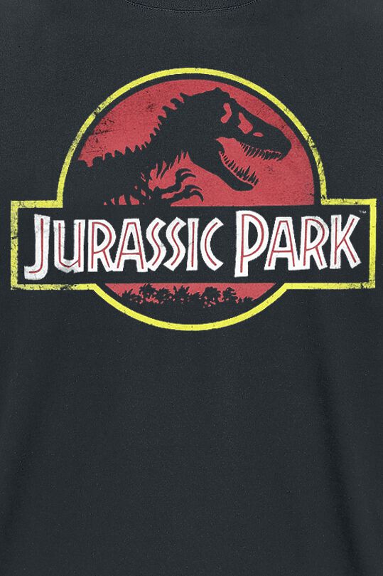 Parka Niño Jurassic Park Distressed Vintage Logo Camiseta Camiseta Jurassic Park