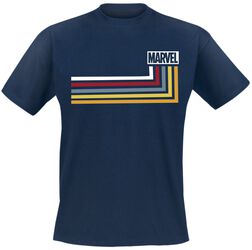 Marvel logo - Stripes, Marvel, Camiseta