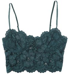 Dark-Green Floral Lace
