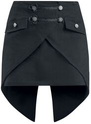 Falda negra con cola, Gothicana by EMP, Minifalda