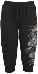 Dragon print, Black Premium by EMP, Pantalones cortos