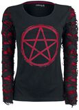Slashed Pentagram, Gothicana by EMP, Camiseta Manga Larga