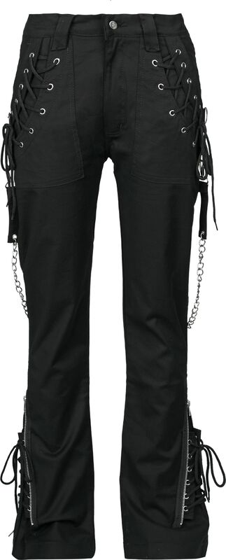 Pantalones Grace con cadenas y cordones