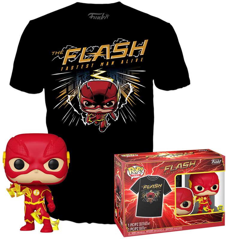 Figura vinilo The Flash POP! & Camiseta no. 1097