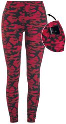 Red Camo Leggings with Side Pockets, Rock Rebel by EMP, Leggins