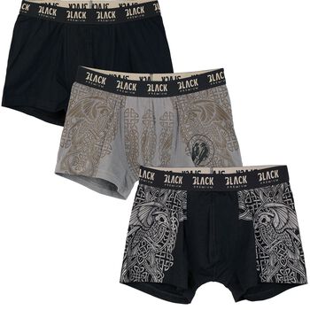 Boxers negro/gris con estampados celtas