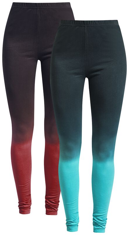 Pack doble leggings de color degradado