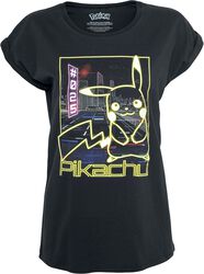 Pikachu - Neon, Pokémon, Camiseta