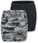 Falda Mujer - Pack Doble, Black Premium by EMP, Minifalda