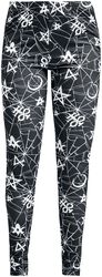 Spiderweb and occult ornaments, Black Blood by Gothicana, Leggins