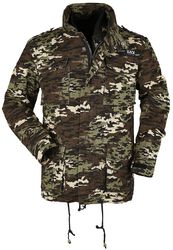 Army Field Jacket, Black Premium by EMP, Chaqueta de Invierno