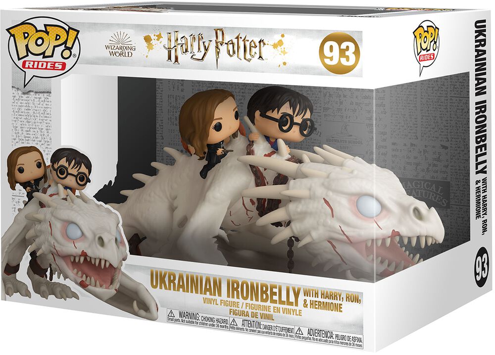 Figura vinilo Harry, Hermione and Ron riding Gringotts Dragon (Pop Rides) 93