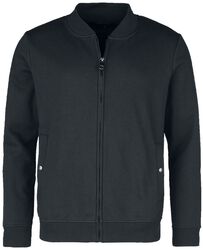 College sweatshirt jacket, Black Premium by EMP, Sudadera