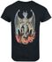 Gothicana X Anne Stokes - Camiseta negra con gran dragón y estampado trasero