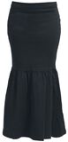 Black Mermaid Style Maxi Skirt with Lacing, Gothicana by EMP, Falda larga