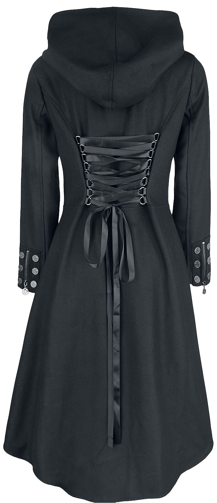 posponer Londres Caprichoso Gothicana X Anne Stokes - Abrigo negro con gran capucha y cordón |  Gothicana by EMP Abrigos | EMP
