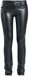 Pantalones de piel artificial, Black Premium by EMP, Pantalones de cuero de imitación