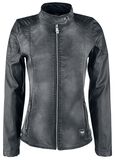 Mixed Biker Jacket, Black Premium by EMP, Chaqueta entre-tiempo