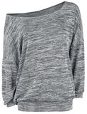 Oversized Melange Wideneck Sweater, R.E.D. by EMP, Jersey de punto