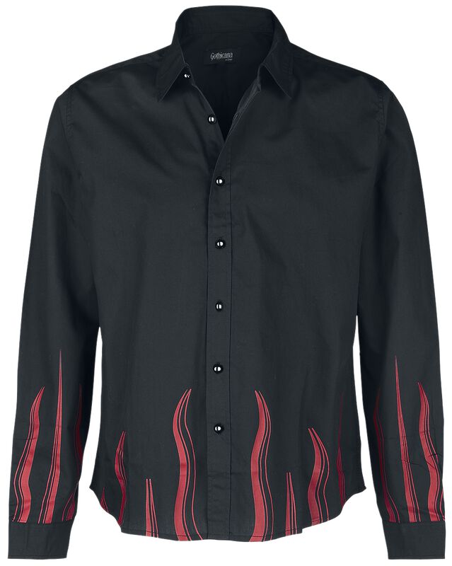 Camisa de manga larga con llamas
