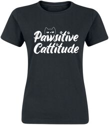 Pawsitive cattitude, Tierisch, Camiseta